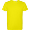 A bright yellow Estoril T-shirt with a simple design and a logo on the front.