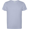 A light blue t-shirt featuring short sleeves and a crew neck. Includes a logo on the tag.