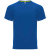 A blue Monaco T-Shirt featuring a classic crew neck design and a logo.