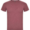 A maroon Fox T-Shirt with a classic crew neck design and a logo at the neckline.