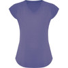 A purple Jada T-Shirt with a V-neck and cap sleeves. The fabric has a smooth texture and relaxed fit.