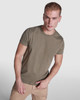 A khaki Braco T-Shirt with a fitted design, featuring short sleeves and a round neckline. It has a logo.