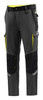 Oregon Tech Trousers in grey with black panels and yellow accents. Features pockets and a logo.