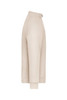A light beige zip jacket with a fitted design and cuffs. The jacket features a logo on the chest area.
