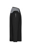 A long-sleeve men's running shirt in black with grey accents, featuring a side pocket and a logo.
