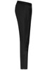 Black ladies' running pants featuring a sleek design and side pockets. Includes a logo on the fabric.