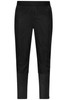 Black men's running pants featuring a sleek design and elastic waistband, with a logo on the side.