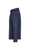 A navy unisex shirt jacket featuring a collar and side pocket, with a simple design and no visible logos.