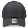 A grey, low-profile six-panel cap featuring a logo on the front.