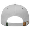 A low-profile cap in white with an adjustable strap at the back and a logo on the side.