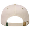 A low-profile dad cap in cream with an adjustable strap and a logo on the back.