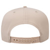 A beige 5 Panel Mid Profile Rope Baseball Cap with an adjustable strap and rear ventilation holes.