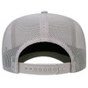 A 5 Panel Mid Profile Rope Trucker Hat in grey, featuring a mesh back and an adjustable strap.