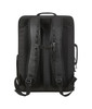 A black Active Travel Backpack featuring padded shoulder straps and mesh panels for ventilation. It has a logo on the front.