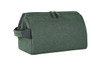 A green Circle Zipper Bag with a rectangular shape and a zip closure, featuring a sturdy handle.