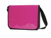 A pink Economy LorryBag with a black shoulder strap and a glossy finish. It features a logo on the front.