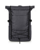 A grey Flex Notebook Backpack featuring adjustable straps and multiple pockets for storage. It has a subtle logo.