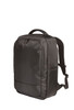 A black laptop backpack with a sleek design, featuring adjustable straps and a front pocket.