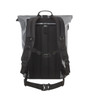 A grey Kurier Notebook Backpack with black straps and a padded back panel. It features adjustable buckles and a logo.