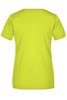 A bright yellow T-shirt featuring a classic crew neck and short sleeves. The back is plain with a subtle logo.