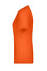 An orange Ladies Basic-T shirt in a side view. The shirt has short sleeves and a fitted design.