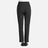 Full elastic pull-on pants in black, featuring a straight leg cut and two back pockets. Includes a logo.
