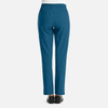 Full elastic pull-on pants in teal, featuring a straight leg design and back pockets, with a logo present.