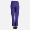 A pair of women's full elastic pull-on pants in purple, featuring two back pockets and a loose fit.