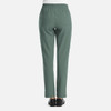 Full elastic pull-on pants in a muted green colour, featuring a simple, functional design with back pockets.