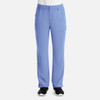 A pair of men's cargo pants in light blue, featuring multiple pockets and an elastic waistband.
