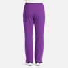 A pair of men's cargo pants in a vibrant purple colour, featuring an elastic waistband and multiple pockets.