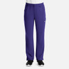 Men's cargo pants in a vibrant purple colour, featuring multiple pockets and an elastic waistband. Includes a logo.