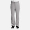 Men's cargo pants in light grey, featuring a fly front, elastic waistband, and side pockets. Branding is present.