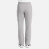 Grey cargo pants with a fly front and multiple pockets, featuring an elasticised waistband.