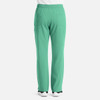 A pair of men's cargo pants in a vibrant light green colour, featuring multiple pockets and an elastic waistband.