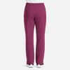 A pair of men's cargo pants in a deep berry colour, featuring an elastic waistband and multiple pockets.