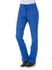 A pair of women's half elastic pants in vibrant blue, featuring a drawstring waistband and side pockets.