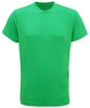 A bright green Performance T-Shirt with a classic crew neck design and short sleeves. It features a logo.