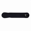 A black gel ink pen with a sleek design and a clip, featuring a logo on the body.