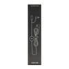 A packaging image of a black power cable, featuring a logo and a clear illustration of the cable's components.