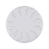 A white Bloom Fragrance Pot with a circular design and cut-out shapes for fragrance dispersion. It has a simple, modern style.