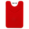 A red Smart Wallet featuring a pocket design, suitable for holding cards and with a logo.