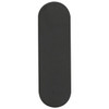 A black smartphone strap featuring a smooth, elongated shape. The product has a subtle logo.