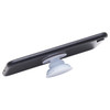 A white Expandit Phone Grip attached to a black smartphone, designed for stability and ease of handling.