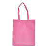 A large pink shopping tote bag with gusset and two handles. It features a simple design with no visible logos.