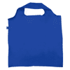 A blue recycled PET bag with a cut-out handle and no additional designs or branding visible.