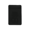 A black silicone phone wallet with two credit card slots and a sleek design.