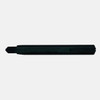 A slimline black retractable box cutter with a clip for easy attachment, featuring a sleek design and branding.