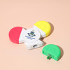 A Fiddle Spinner Highlighter with red, yellow, and green ends, featuring a branding logo on a white body.