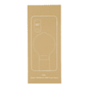 A rectangular power bank in a beige packaging, displaying a digital power level indicator and featuring a branding logo.